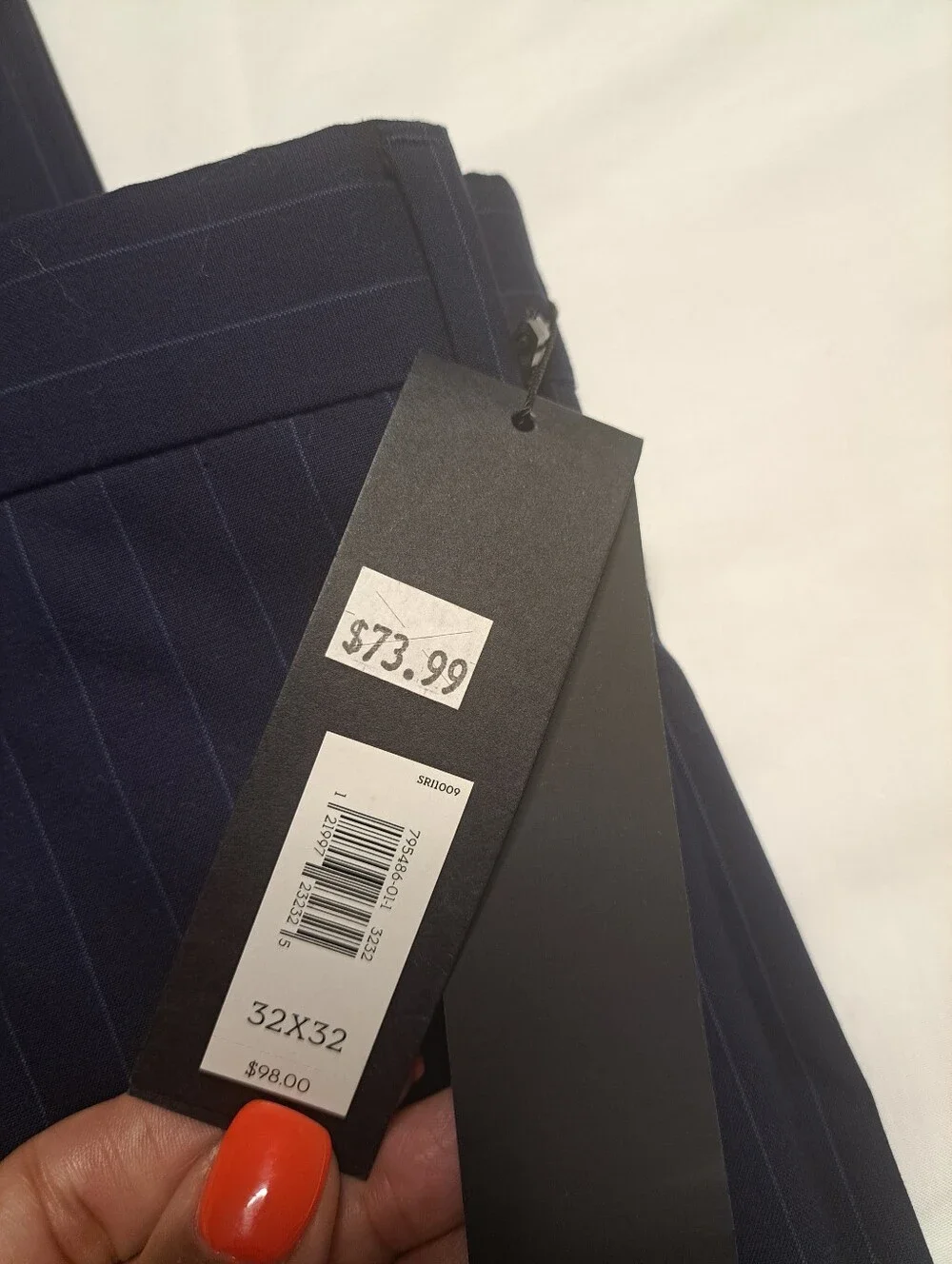 Mens Banana Republic Navy Pinstripe Dress Pants